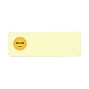 Het glimlachen van Mr Sun Return Address Label