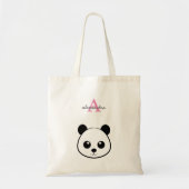 Het glimlachen van panda-gezicht Monogram Tote Bag (Voorkant)