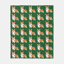 Het glimlachen van Pembroke Welsh Corgi Fleece Deken