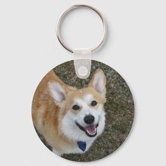 Het glimlachen van Pembroke Welsh Corgi Sleutelhanger (Voorkant)
