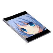 Het glimlachen van schattige anime manga meisje bl notitieboek (Rechterzijde)