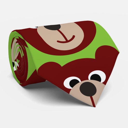 Het glimlachen van Teddy Bear + je achtergrond en Stropdas (Opgerold)