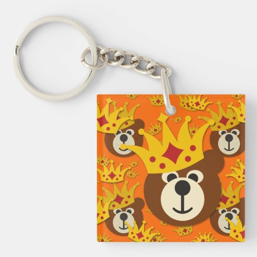 Het glimlachen van Teddy Bear Sleutelhanger (Voorkant)