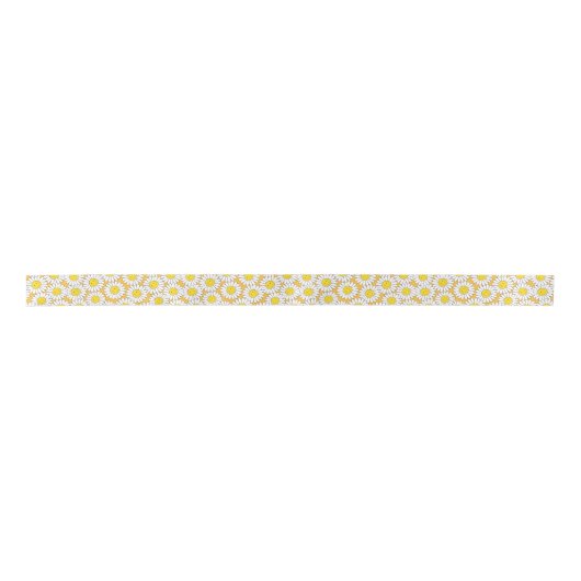 Het glimlachen van White Daisies Floral Pattern Lint (Voorkant)