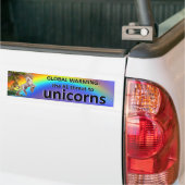 het globale verwarmen: bumpersticker (Op Truck)