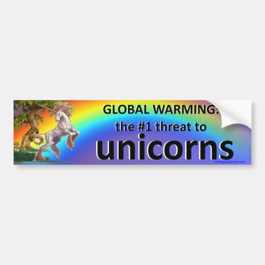het globale verwarmen: bumpersticker (Voorkant)