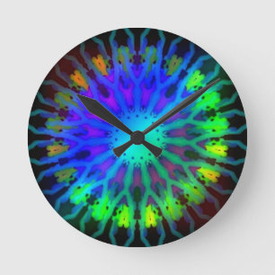 Het gloeien in de Dark Kaleidoscoop kunst Ronde Klok