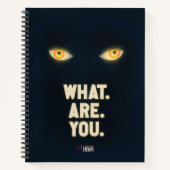 Het gloeiende ogen "What.Are.You." Notitieboek (Voorkant)