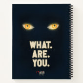 Het gloeiende ogen "What.Are.You." Notitieboek (Achterkant)