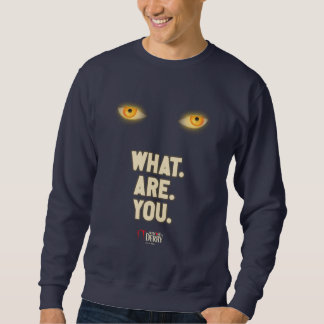 Het gloeiende ogen "What.Are.You." Trui