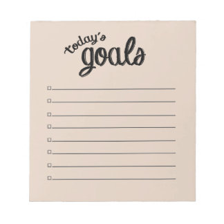HET GOALS-Notitieblok VAN VANDAAG Notitieblok