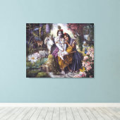 Het goddelijke liefdevolle paar canvas afdruk (Insitu (Houten vloer))