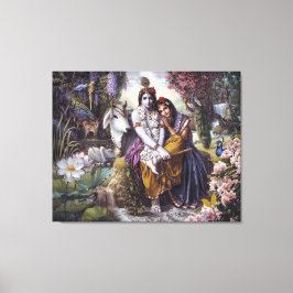 Het goddelijke liefdevolle paar canvas afdruk