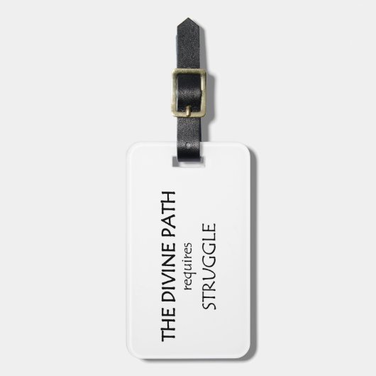 Het goddelijke pad vereist strijd bagagelabel (Voorkant verticaal)