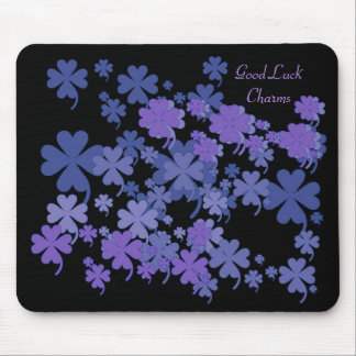 Het goede Geluk charmeert Blauwe Violette Mousepad Muismat