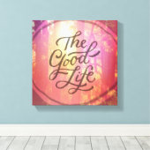 Het goede leven canvas afdruk (Insitu (Houten vloer))