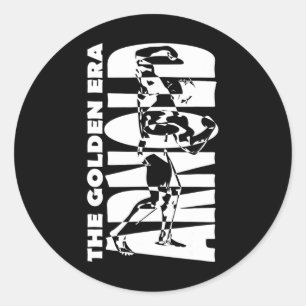 Het Golden Era Arnold Bodybuilding Ronde Sticker
