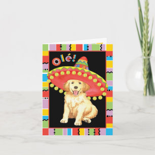 Het Golden retriever van de fiesta Kaart