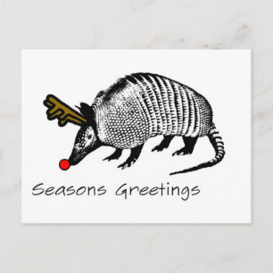 Het Gordeldier van Kerstmis Feestdagenkaart