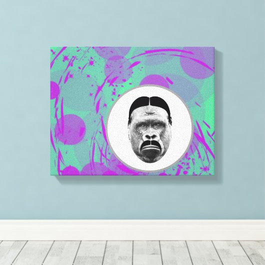 Het Gorilla Wrapped Canvas (Insitu (Houten vloer))