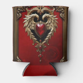 Het gotische hart van vuur en goud. blikjeskoeler (Voorkant)