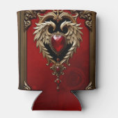 Het gotische hart van vuur en goud. blikjeskoeler (Achterkant)