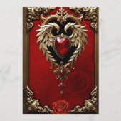 Het gotische hart van vuur en goud. menu (Achterkant)