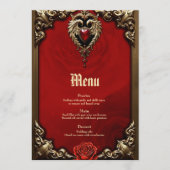 Het gotische hart van vuur en goud. menu (Voorkant)