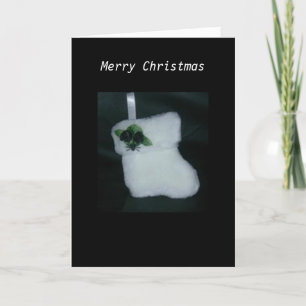 Het gotische MiniWit van de Kerstkaart van de Kous Feestdagen Kaart