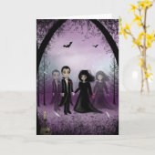 Het gotische Wenskaart van het Huwelijk Kaart (Gele Bloem)