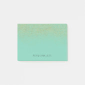 Het goud schittert Stevige Munt Post-it® Notes (Voorkant)