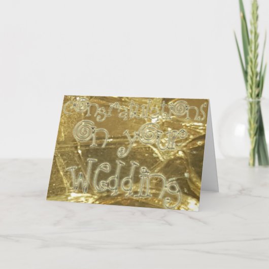 Het Goud van de Typografie van het Huwelijk van Kaart (Voorkant)