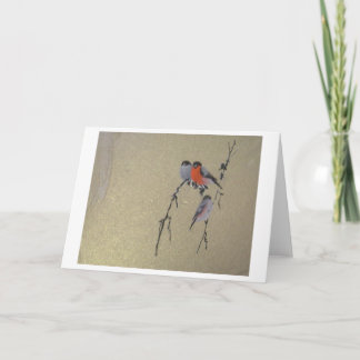 Het Goud van de Vogels van de winter Feestdagen Kaart