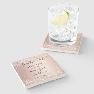 Het goud van het roos van de weddenschap is brute stenen onderzetter