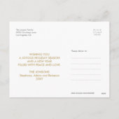 Het gouden Briefkaart van Kerstmis van de Foto van (Achterkant)