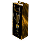 Het gouden en Zwarte Glas van Champagne Wijn Cadeautas (Voorkant Gekanteld)