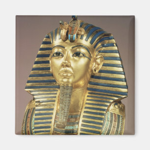 Het gouden funeraire masker, van de tombe van magneet