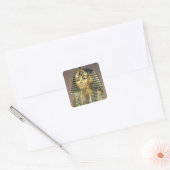 Het gouden funeraire masker, van de tombe van vierkante sticker (Envelop)