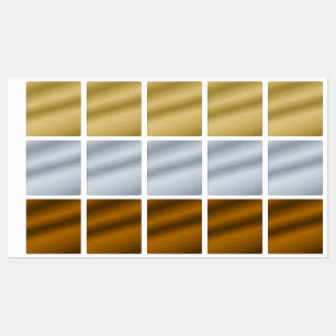 Het gouden Geborstelde Metaal van het Zilver en Labels