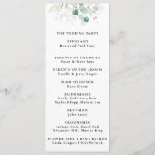 Het gouden Groene Eucalyptusprogramma voor het Wed Programma (Achterkant)