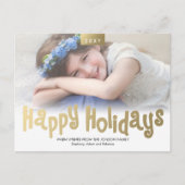 Het gouden Moderne Briefkaart van de Foto van de (Voorkant)