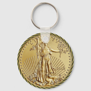 HET GOUDEN MUNTSTUK VAN DE VRIJHEID SLEUTELHANGER