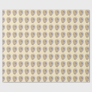 Het gouden Patroon van de Waterverf van de Oester Cadeaupapier