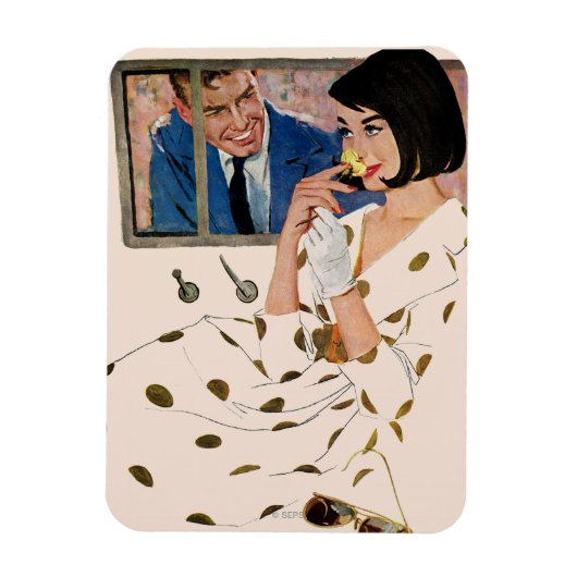 Het gouden Roos Magneet (Verticaal)