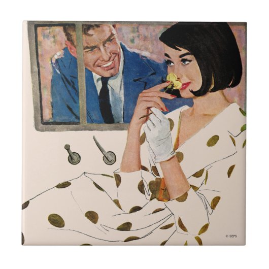 Het gouden Roos Tegeltje (Voorkant)