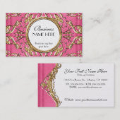 Het gouden Satijn van het Kant kijkt Formele Visitekaartje (Voorkant / Achterkant)