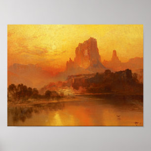 Het gouden uur van Thomas Moran Poster