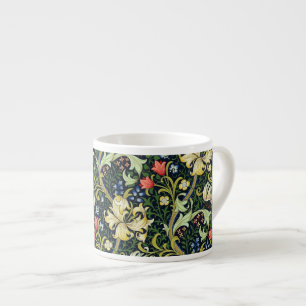 Het gouden Vintage BloemenPatroon William Morris Espresso Kop