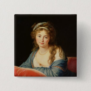 Het graafschap Catherine Vassilievna Skavronskaia Vierkante Button 5,1 Cm