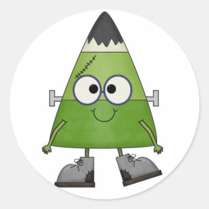 Het Graan Frankenstein Halloween van het snoep Ronde Sticker